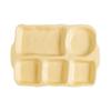 Cream Yellow Double Handle Ceramic Dinner Plate