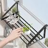 Space Saving Iron Shoe Drying Rack Wall Mounted Hanging Clothes Rack  Railings Windowsill