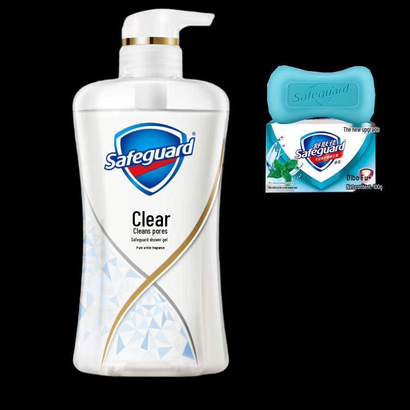 Safeguard Pure White Body Wash & Mint Soap Set