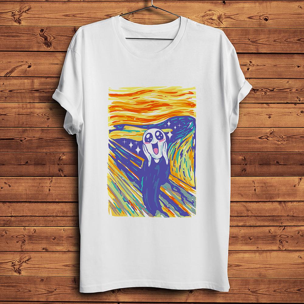 

Kawaii ScreamEdvard Munch SkrikFunny Artistic TshirtShort Sleeve White Casual TshirtUnisex TeeBreathable Print nocrack S
