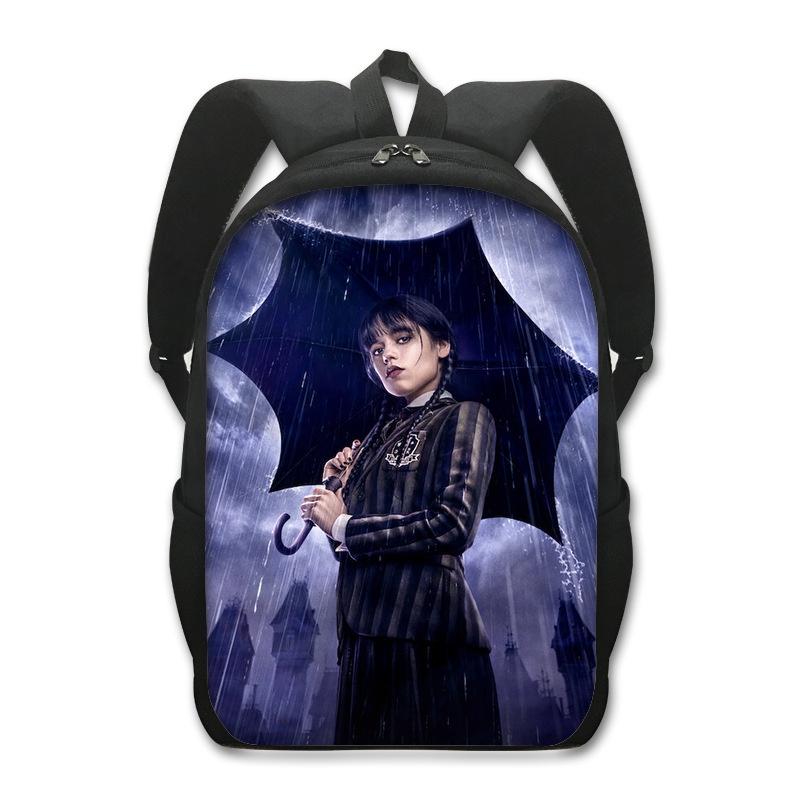

High Quality Polyester Wednesday Addams School Bag For Both Boys And Girls Ideal For Daily Use Style C,S