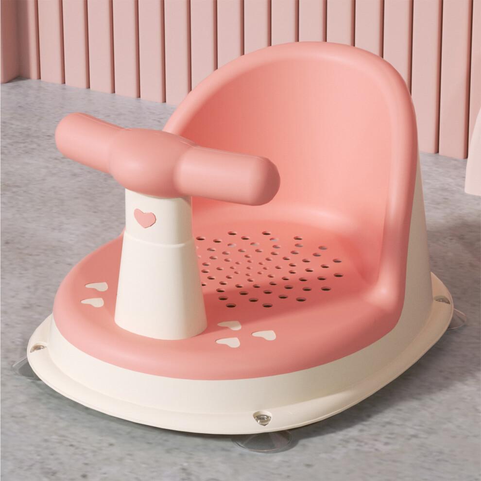 Baby-Badewannensitz Sakura Pink, Verstellbar, Ergonomisch, Rutschfest Mit Starken Saugnäpfen