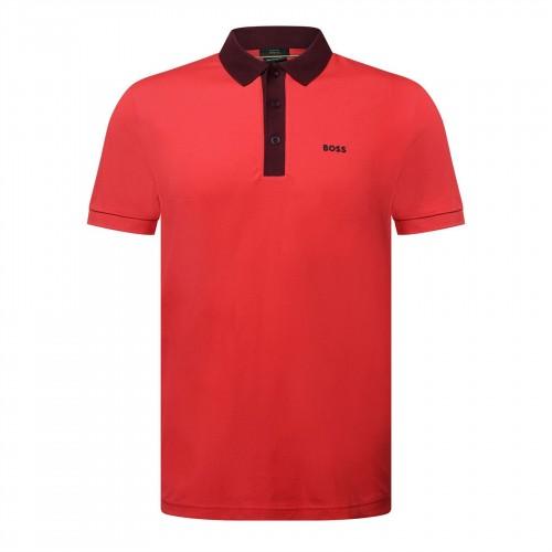 BOSS Mens Paule Ribbed Polo Shirt