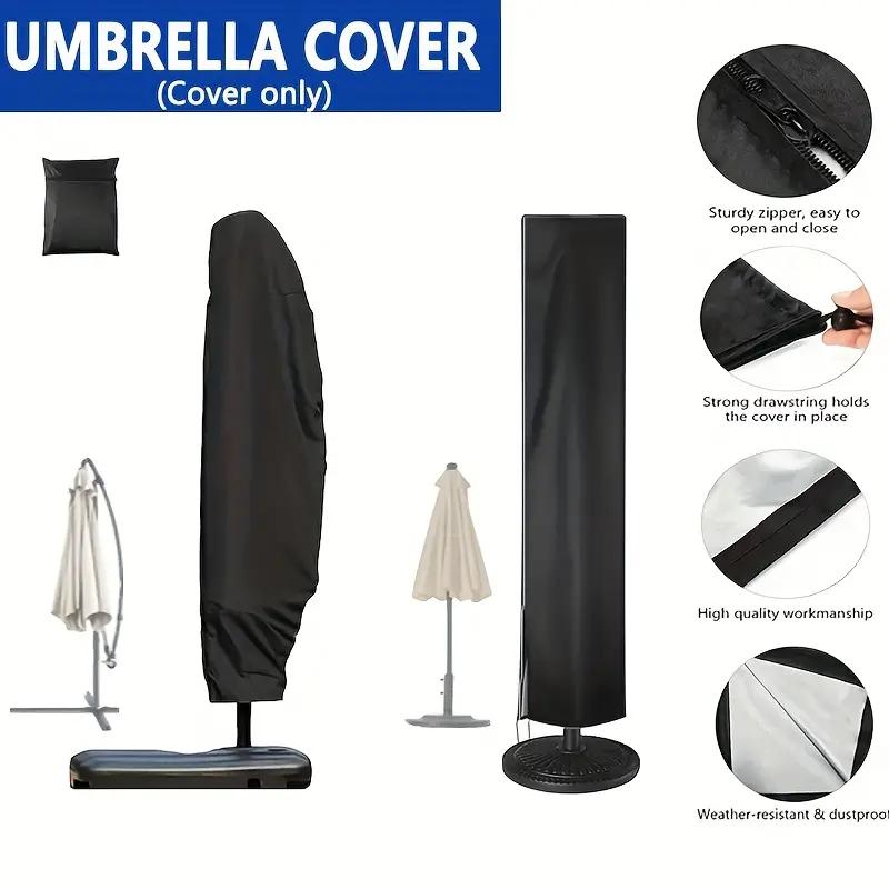 Outdoor Umbrella Cover, Oxford Cloth Waterproof UV Courtyard Umbrella Cover, Garden Terrace Cantilever Umbrella Rain Cover