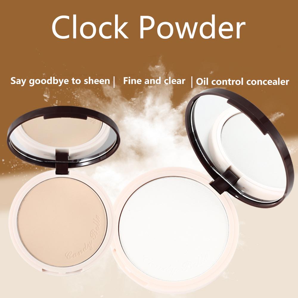 Poudre fixatrice de contrôle de l'huile d'horloge, légère, respirante, maquillage naturel nude, longue tenue, grande poudre contorsionnante