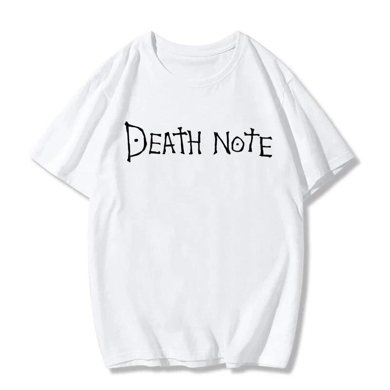 Harajuku Anime Death Note Printed T Shirt Men Women Oversized Trendy T-shirts Anime Fan T-shirt Harajuku Manga Summer Tops