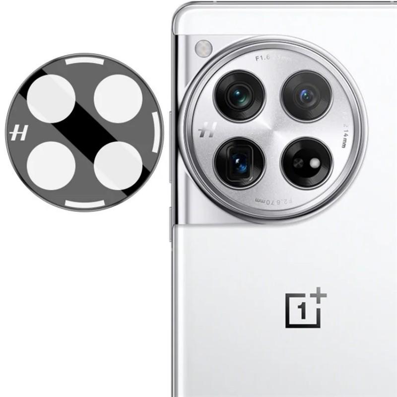 For OnePlus 12 5G Camera Lens Protector WANLONFENG HD Full Black Silk Printed Lens Film