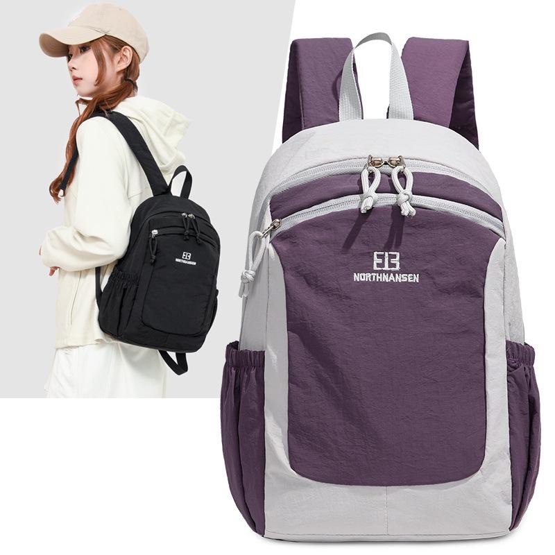 Color-block Cross-border Travel Backpack - Lightweight, Large Capacity, Versatile for Casual, Sports, and Student Use.