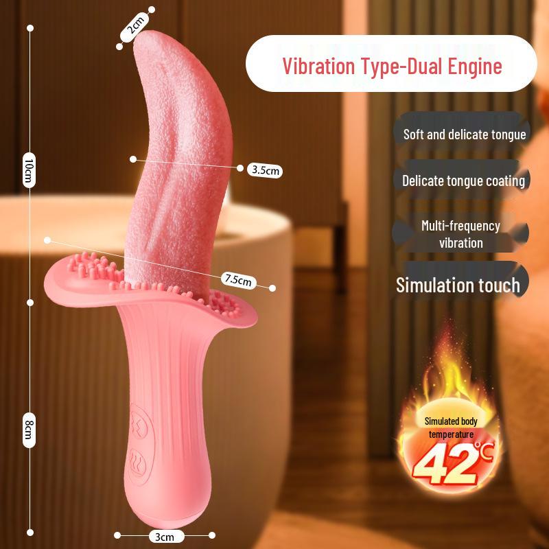 Telescopic Tongue Licking Vibrator – Adult Massager & Erotic Toy