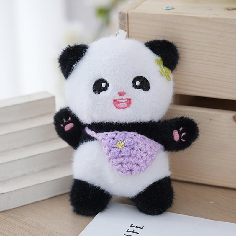 Panda Plush Keychain With Soft Pp Cotton Filling For Backpack And Gift