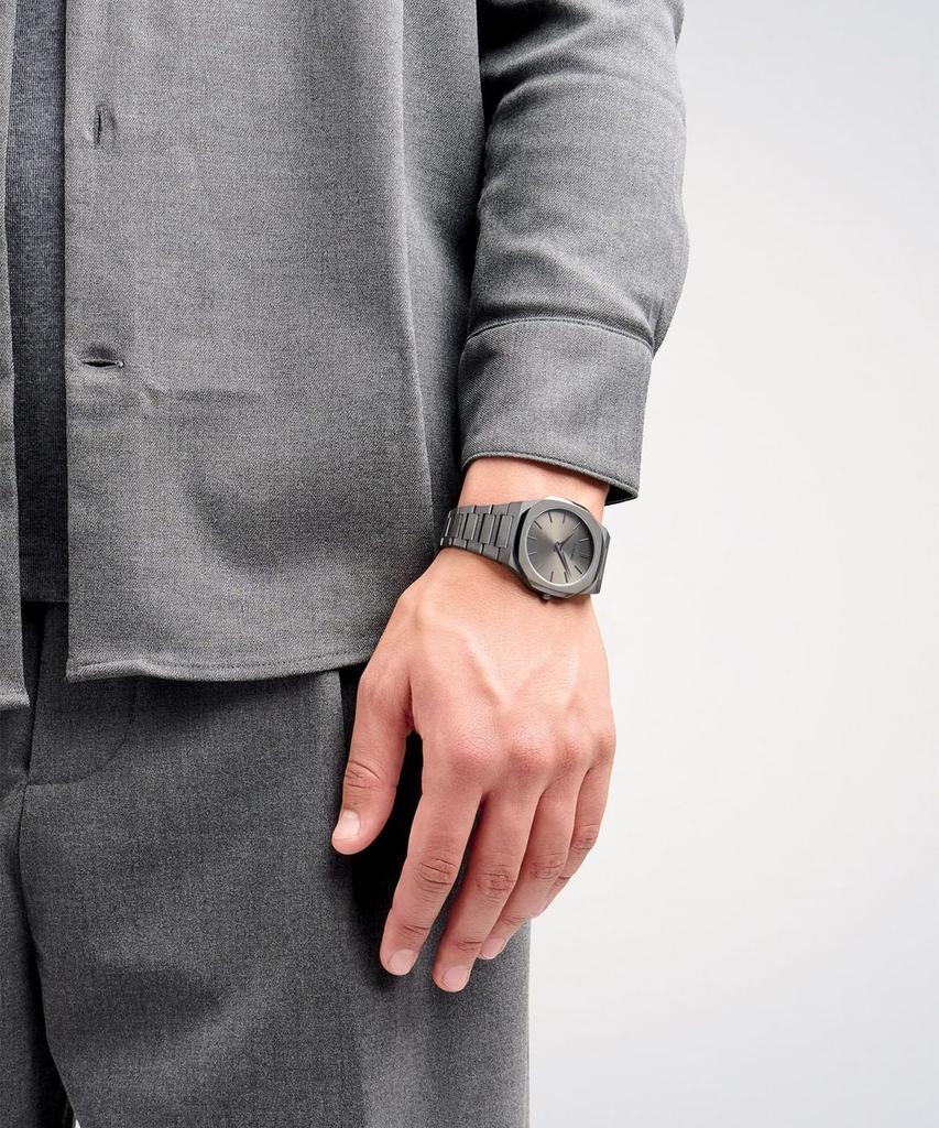 Authorized Dealer [D1 MILANO] D1 Milano Watch Men's Watch UTBJ22 [ULTRA THIN] Ultra Thin Anthracite 40mm Stainless Steel Belt Gray