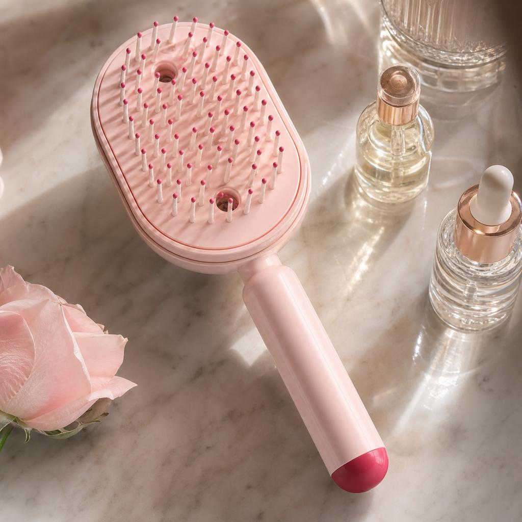 Dampf-Haarbürste - Sprüh-Haarglätterkamm zum Glätten und Hydrieren, Haarbürste zur Frizz-Kontrolle