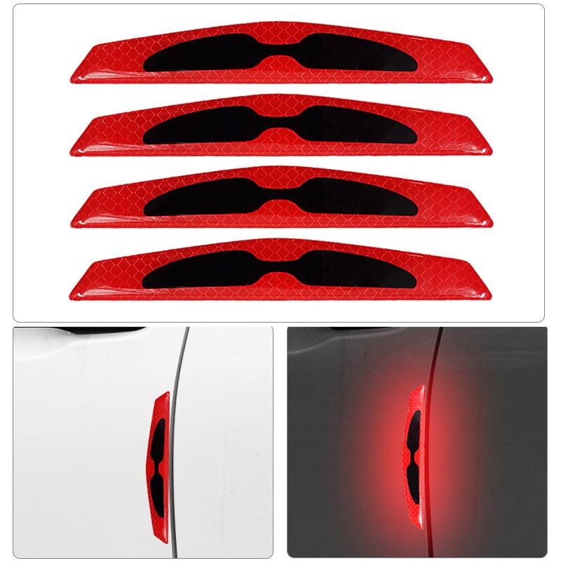 Reflective Carbon Fiber Car Door Handle Protector Strip