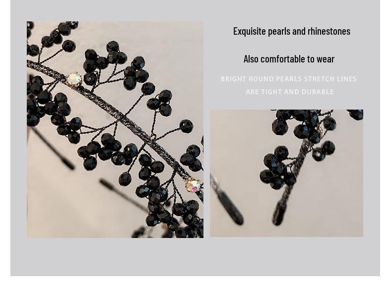 Korean Crystal Fairy Beaded Headband: Elegant, Versatile, Retro Bridal Hair Accessory