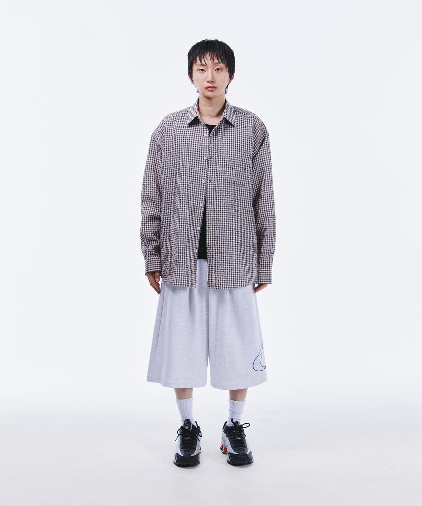 SCALLYWAG Side Big Logo Bermuda Sweat Shorts [Light Grey]
