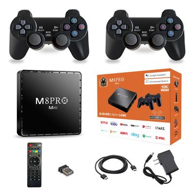 M8 PRO Mini TV herný box 4K HDMI 2,4G bezdrôtová retro herná konzola Duálny systém 64 GB 30 000+ domáce arkádové hry