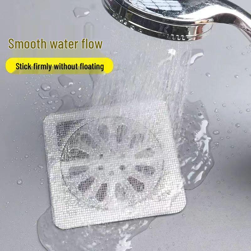 Self-Adhesive Anti-Insect Floor Drain Hair Filter for Bathroom & Kitchen