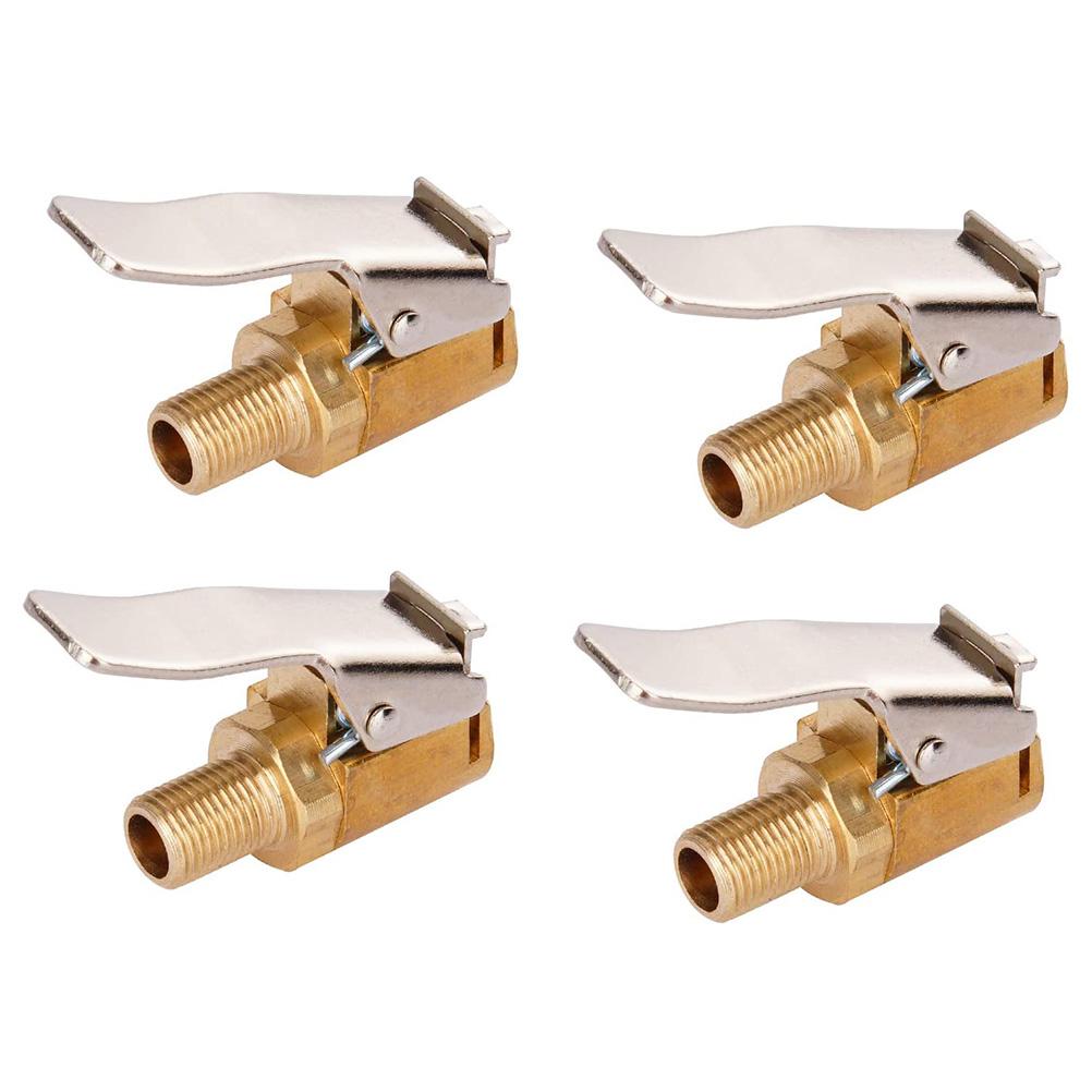 4Pcs Air Chuck for Tire Auto Pump Thread Nozzle Adapter 8mm Tire Valve Auto Pump Quick Conversion
