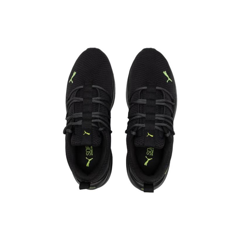 Puma Softride One4all Comfortable Shock Absorbing Breathable Lightweight Low Top Running Shoes Men sneaker Black Green 377671-12