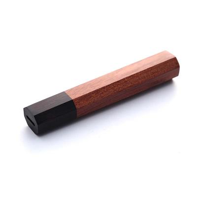 1Pcs  Octagonal Handle For Kitchen Knife Handle Red Sandalwood Bony Knife Handle