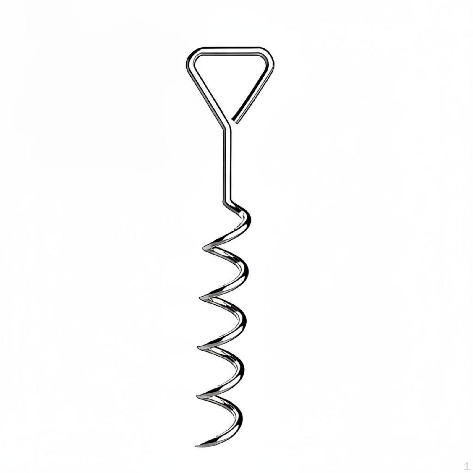 helical Ground Anchor Versatile Metal Construction Heavy Duty Tent Peg for