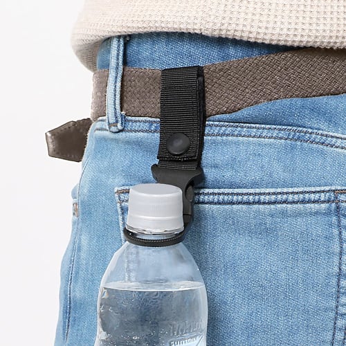 Astro Water Bottle Holder, Black, Drink Holder with Bottle Hook, Hangs Water Bottles, Hands-Free, Backpack, Outdoor, Compact, 822-84