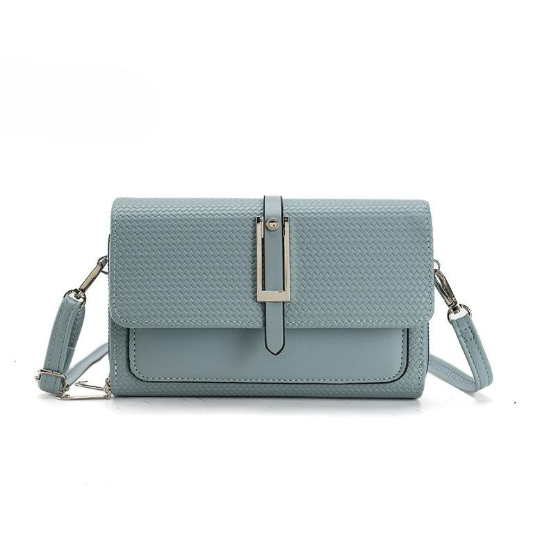 

New Color-Block Women Bag - Retro Zipper Crossbody Phone Purse Fashion Versatile Shoulder Bag for Daily Chic Style синій