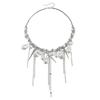 Elegante Perlen Quasten Halskette Verstellbare Kette für Damen Leicht Bequem Stilvoll Tragen Übertriebene Gliederkette