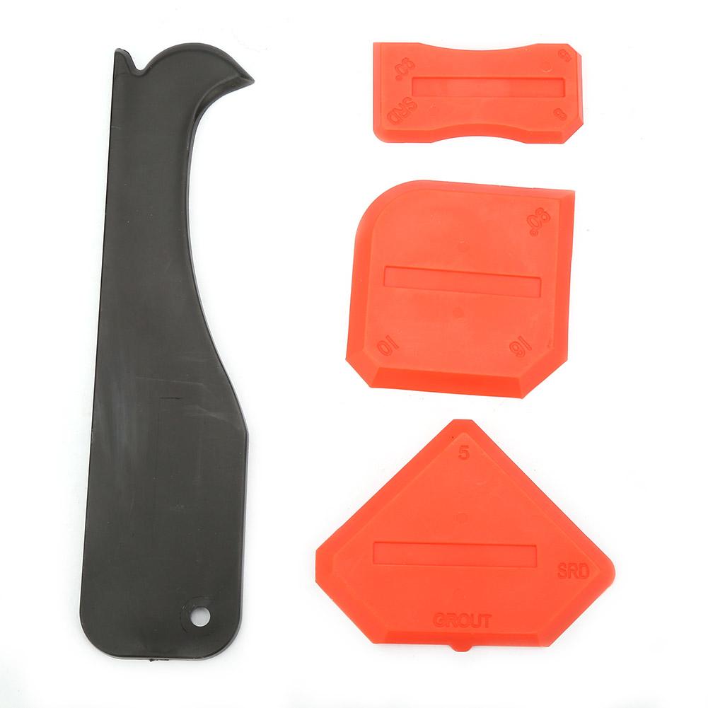 

Набор из 4 штук инструментов для герметика, шпатель для удаления силиконового герметика, лопатка, скребок для затирки стекла и цемента (синий)