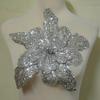 1Pcs Multi Layered Organza Three-Dimensional Flower Crystal Studded Pearl Patches Applique Dress Decoration Accessories