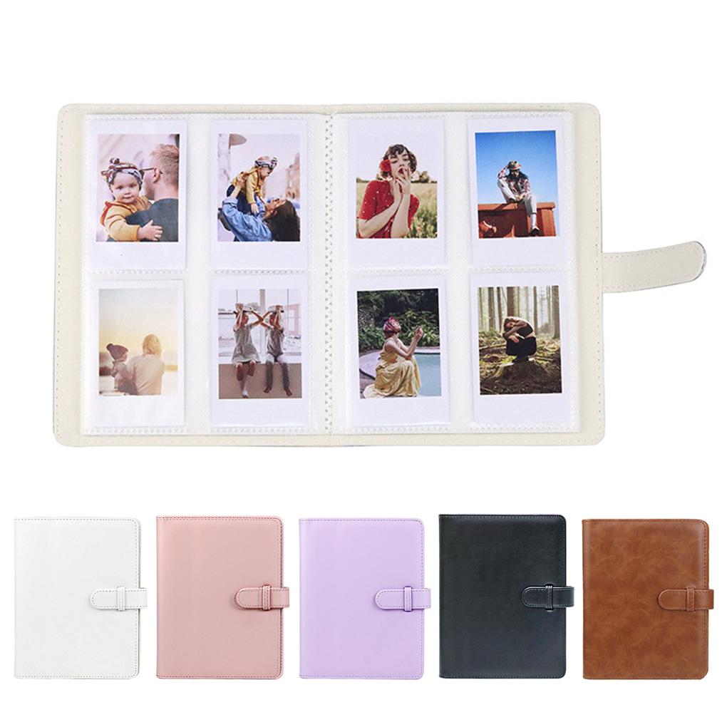 128 Pockets Mini Photo Album Large Capacity Card Note Pictures Non-woven Pages PU Leather Book Replacement for Mini 11 9 8 7s