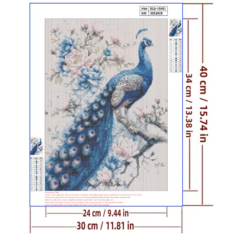 5d DIY Diamant Malerei Kreuzstich Tier blau Pfau Diamant Stickerei Mosaik voller Runde Bohrer Home Decor