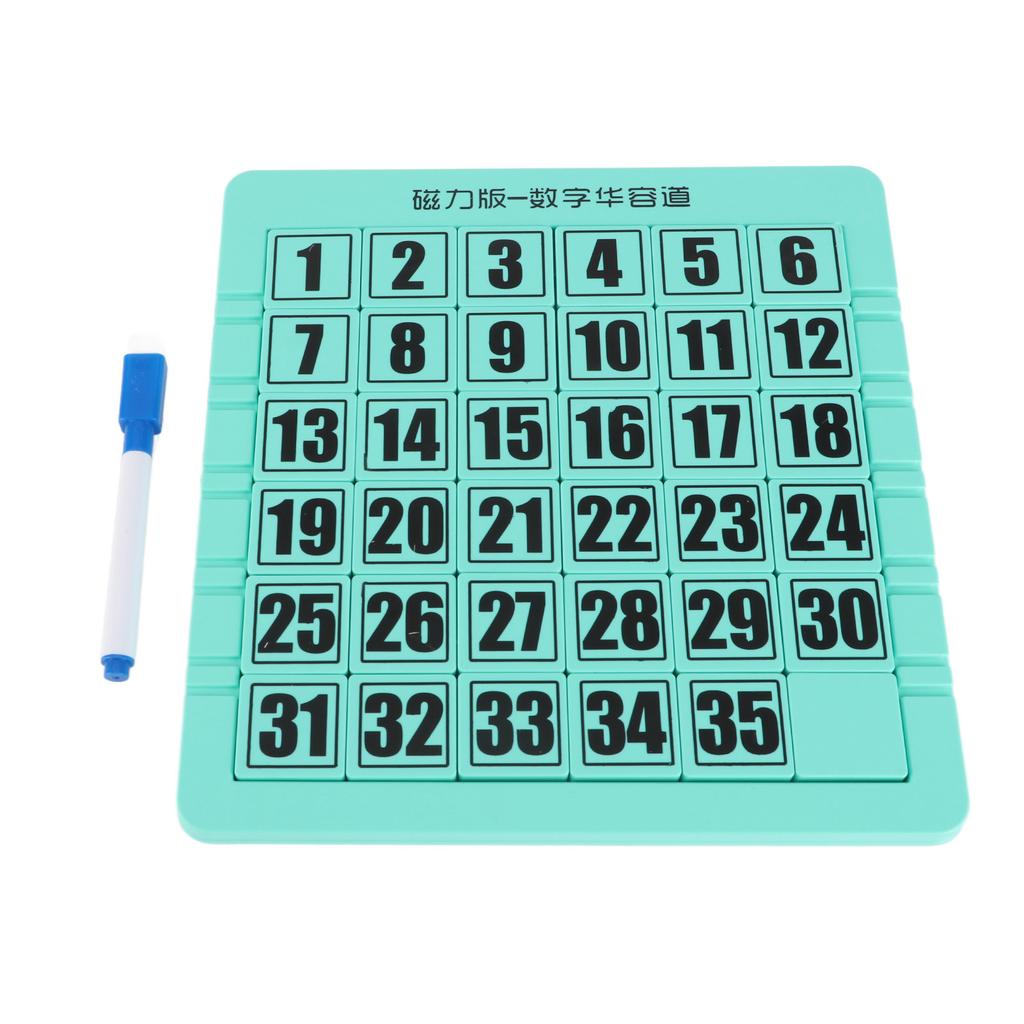 Kids Mathematics Sliding Puzzle Board Develop Logical Thinking Intellectual Magnetism Sliding Toy