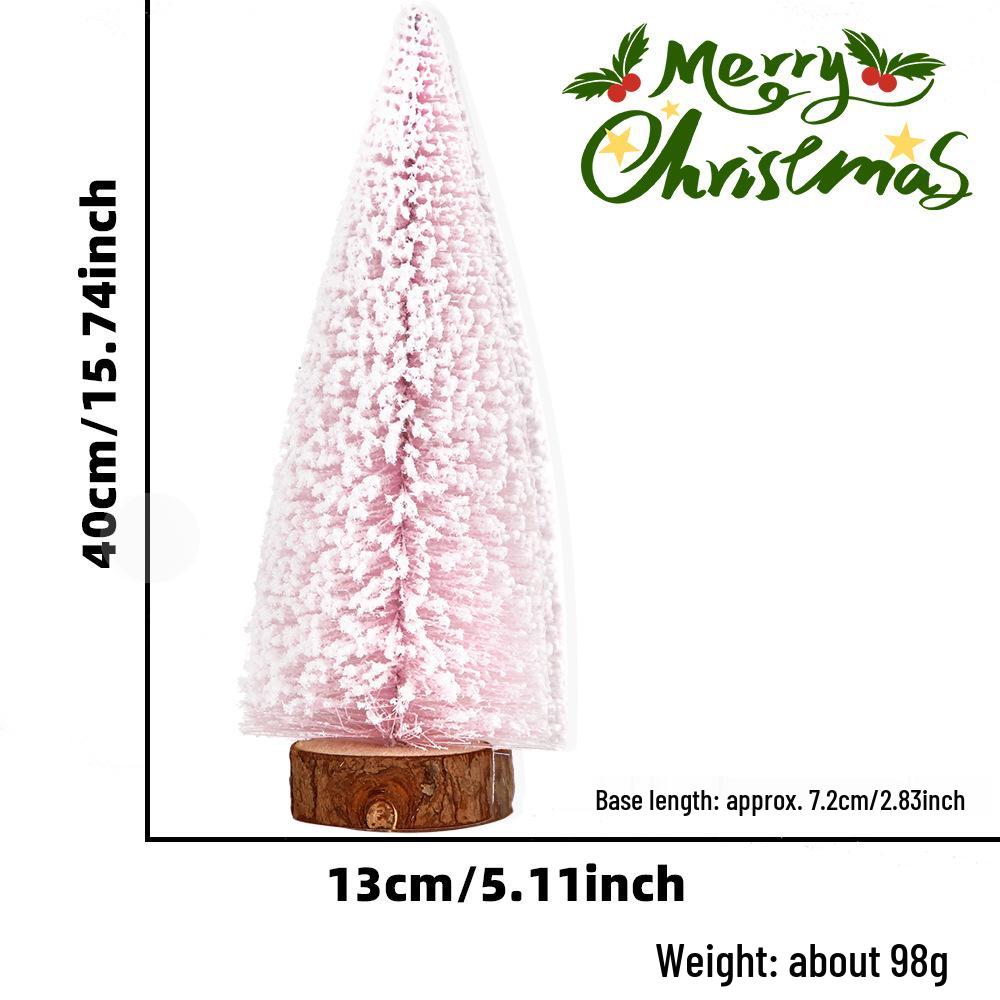 Mini Snow Spray Christmas Tree - Tabletop Holiday Decor Pine Cedar Ornament