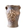 Large Creative Ceramic Terracotta Pot for Succulents - Breathable, Coarse Pottery, Album Style, Suitable for Silk Flowers.