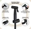 3 Pcs Bathroom Stainless Steel 304 Matte Black Hand Held Bidet Toilet Sprayer Kit Bidet