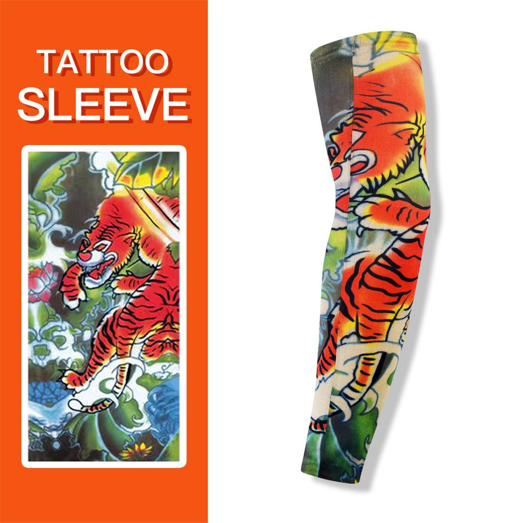 Unisex False Tattoo Sleeves For Halloween Party And Outdoor Activities Fun Temporary Tattoo Arm Stockings
