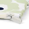 Marimekko Mini Unikko Kaika Pouch, 21x14cm (Dark Blue x Off-White x Sage) 073355 165. This stylish, floral-patterned cosmetic pouch features a