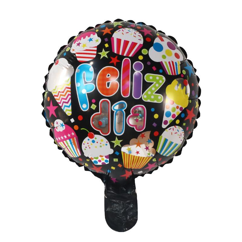10Pcs Feliz Cumpleaños Día AIr Globos 10inch Colorful Mini Spanish Happy Birthday Foil Balloons Home Party Decorations Kids Gift