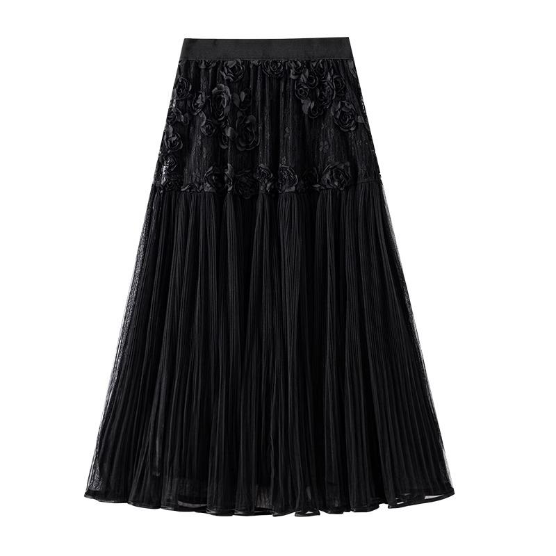 Elastic Waist 3D Irregular Midi Umbrella Skirt - Women's 2025 Collection