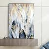 Póster de Hojas de Palma Doradas Abstractas Pintura en Lienzo de Plantas Nórdicas Naturaleza Muerta Arte de Pared Imágenes para Sala de Estar Decoración Interior del Hogar
