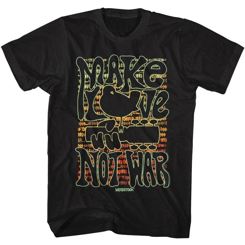 Woodstock Make Love Not War Bird Men s T-Shirt XL