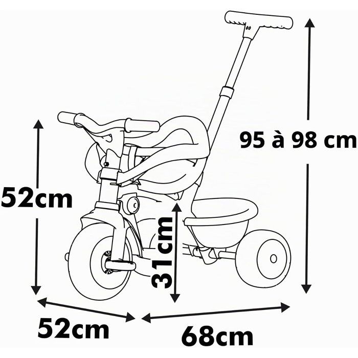 SMOBY - Be move confort - Tricycle Be Move Confort Beige