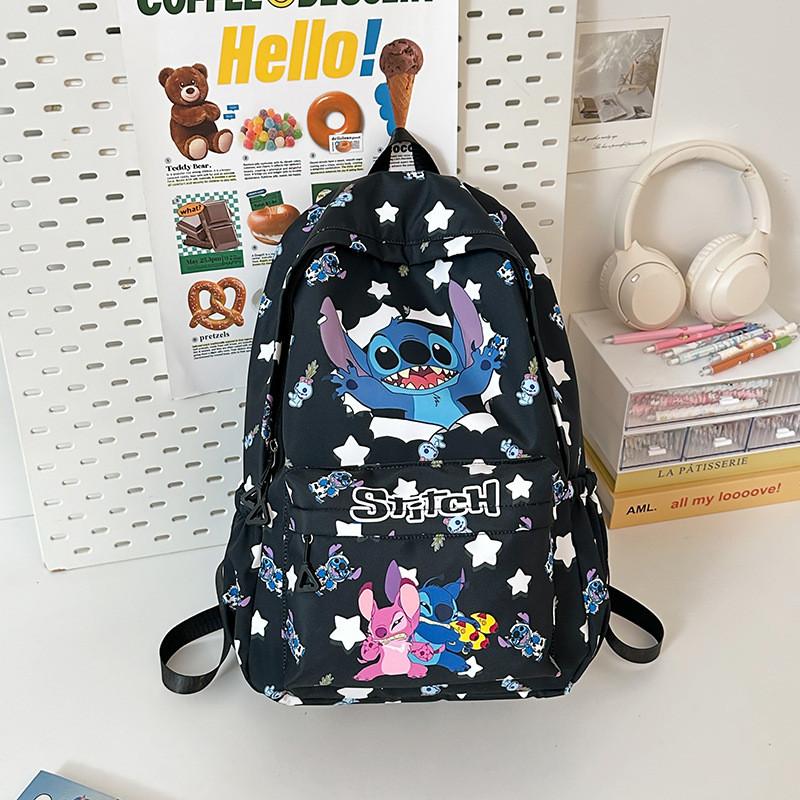 Cartoon Pattern Stitch Kids Backpack With Lightweight Nylon For Education School