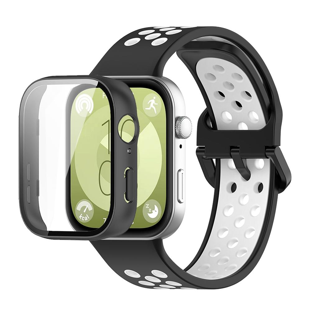 Case+Silicone band For Huawei Watch Fit 3 Strap Accessories Sprot breathable Replacement Correa Bracelet Huawei Watch fit3 cover