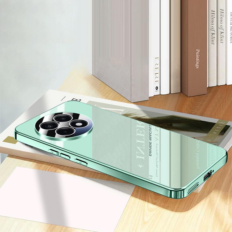 For OnePlus Ace 5 Pro 5G/Ace 5 5G Case Electroplating PC Phone Back Cover with Camera Lens Protector