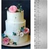 Nuenen 12 Inches Stainless Steel Cake Scraper with Scale Cake Edge Smoother Decorating Comb Baking Scraper Tool for Baking Measuring Buttercream Home