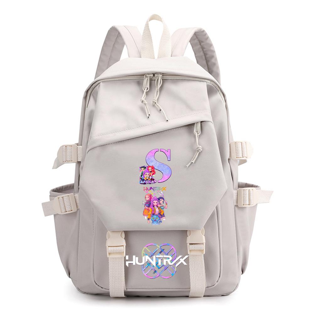 Anime English Letter A-Z Printed Backpack for Teenager Student Girl Boy Back To School BookBag Men Women Travel Bag Mochila