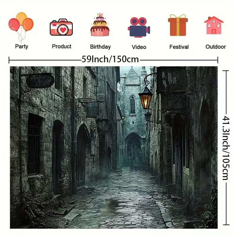 2D Gothic Death Rider Tapestry Grim Reaper on Bike Cemetery Red Sky Wall Decor 47.2x31.5inch/120*80cm