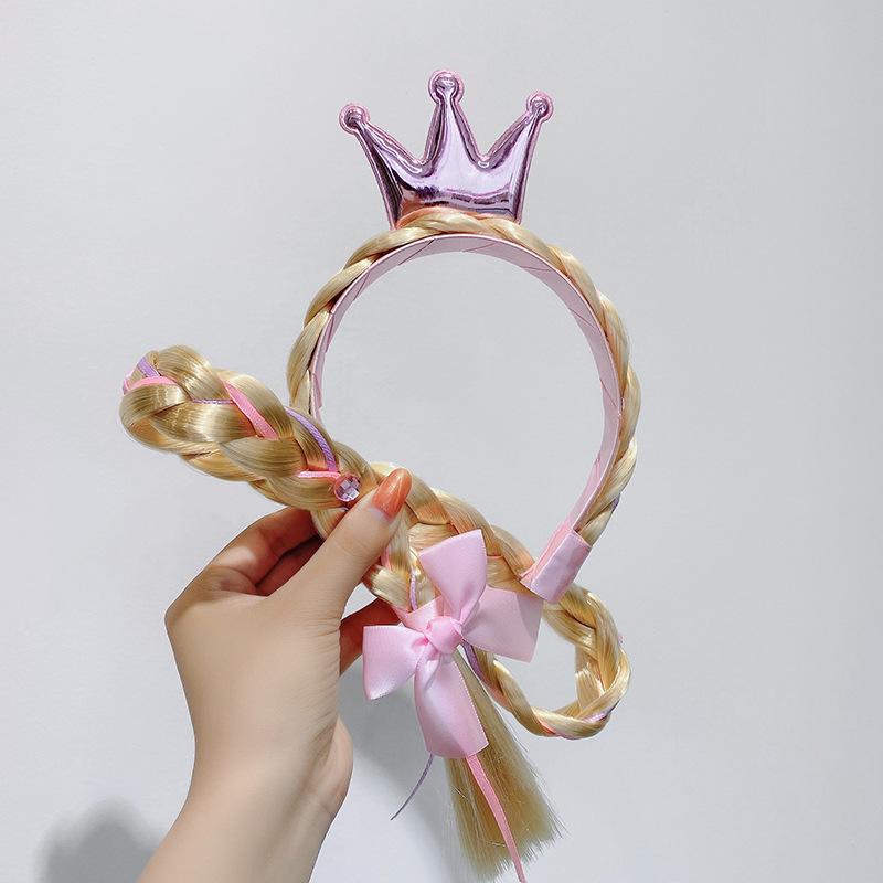 

Замороженная принцесса Эльза Заколки для волос с косичками и повязка на голову для девочек